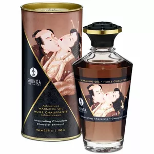 SHUNGA - MASĀŽAS EĻĻA AR SILDĪŠANAS EFEKTU INTENSĪVA ŠOKOLĀDES GARŠA 100 ML, D-213465