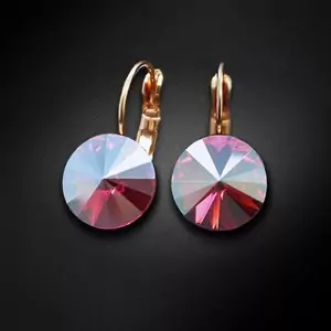 Auskari "Klaris II (Fuchsia Shimmer)" ar Swarovski™ kristāliem