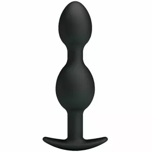 PRETTY LOVE BOTTOM - SILICONE ANAL BALLS  12.5 CM - BLACK