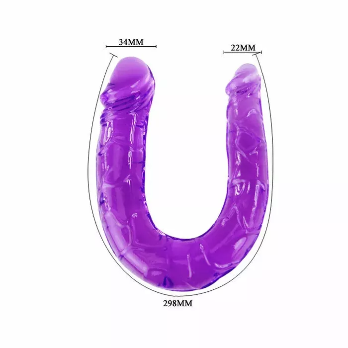 Double-ended dildo BAILE flexible jelly D66-194148LL Photo 4