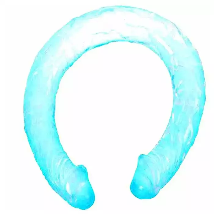 Dildo BAILE Double Dong Blue — 44.5 cm, Ø 3.5 cm Photo 2