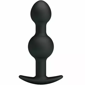 PRETTY LOVE BOTTOM - SILICONE ANAL BALLS  10.3 CM - BLACK