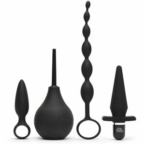 Lovehoney Fifty Shades of Grey Take it Slow Butt plug set Black Silicon 4 pc(s)