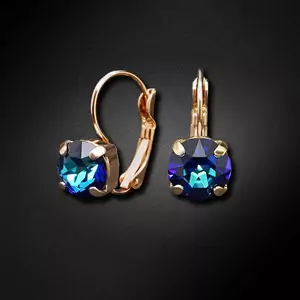 Auskari "Krāšņums II (Bermuda Blue)" ar Swarovski™ kristāliem