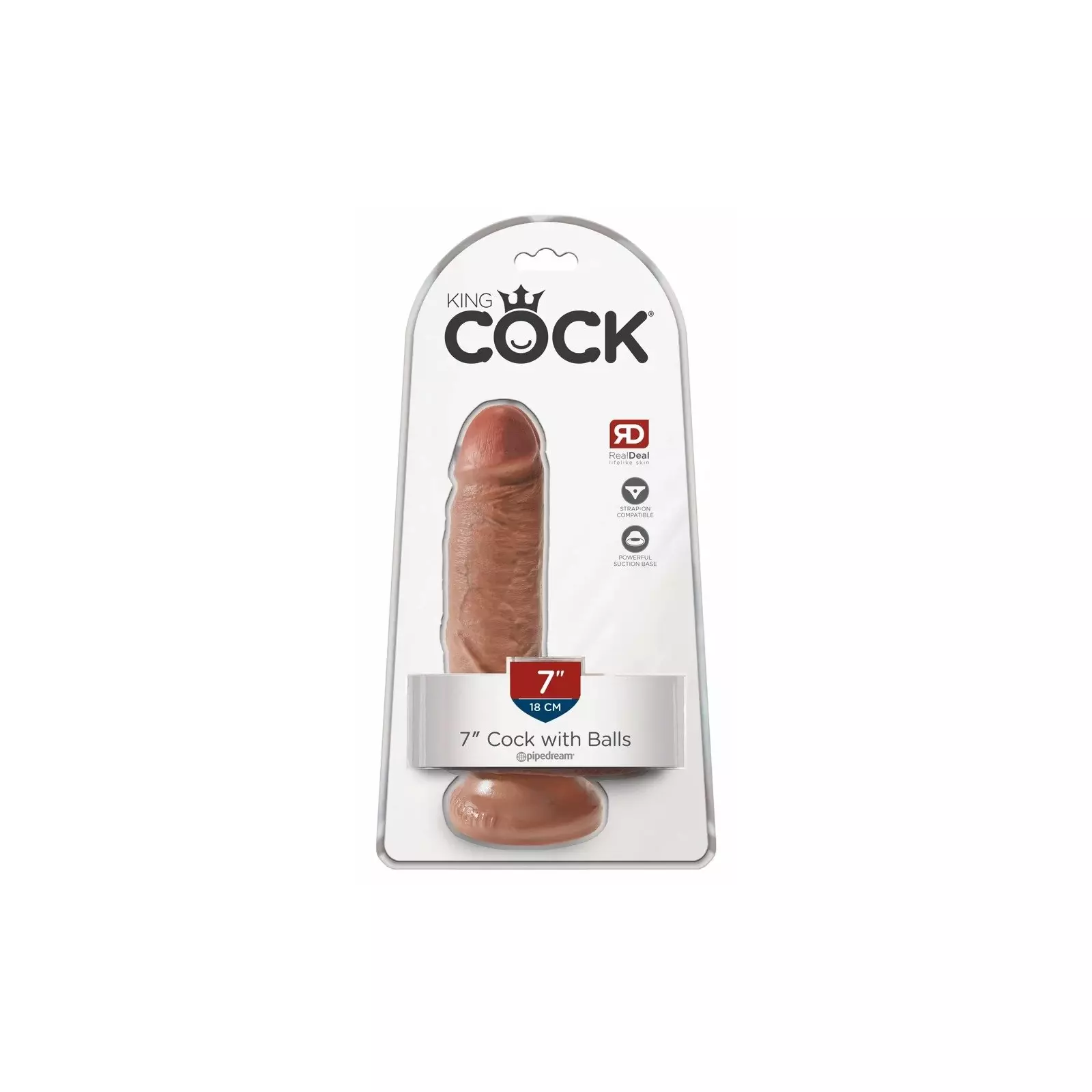 Dildo King Cock 7" ar bumbām Photo 1
