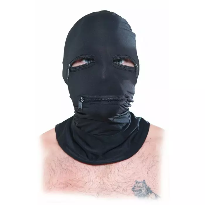 PIPEDREAM FFS Zipper Face Hood Black — pilnsejas kapuce Photo 3