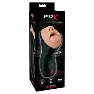 Мастурбатор PIPEDREAM Deep Throat Vibrating Stro — силиконовый TPE канал, ABS вибратор, длина 24,5 см, глубина 17 см, Ø 11,5 см