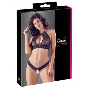 Krūšturis un stringi Cottelli Collection L/XL Melns 22136481131