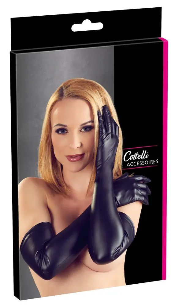 Cottelli Collection garie matētie cimdi, melni S–L Photo 5