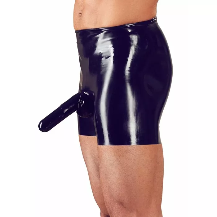 Late X Men's Latex Briefs — Black Size M Photo 2