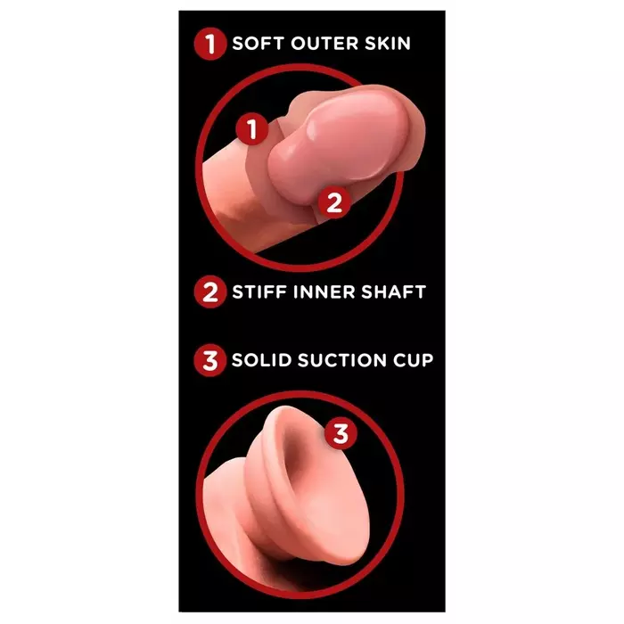 Dildonis King Cock KCP 7 TDC — reālistisks 21.5×4.4 cm Photo 6