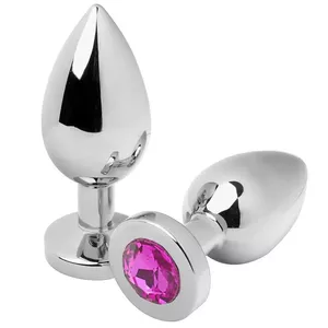 METALHARD ANAL PLUG DIAMOND PINK MEDIUM  7.62CM