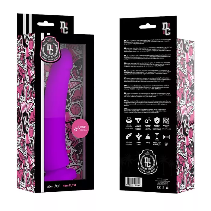 Dildo DELTACLUB Lilac — 20 cm, 4 cm Photo 4