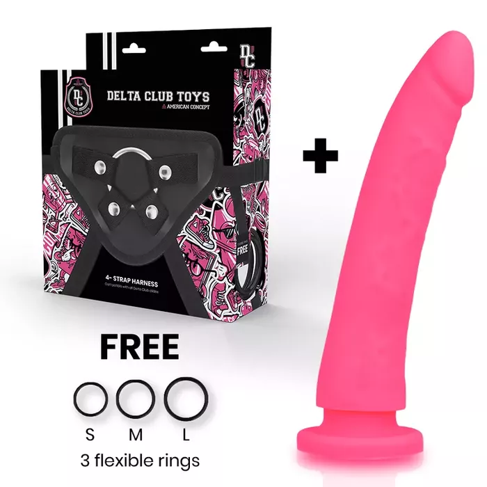 Strap-on DELTACLUB D-227191 — 23 cm silicone Photo 2