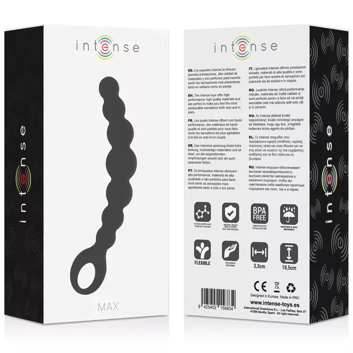 Анальные бусы INTENSE Anal Beads Max Black Photo 5
