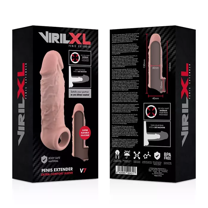 Penis extension VIRILXL V7 — 100% silicone, 11 cm Photo 5