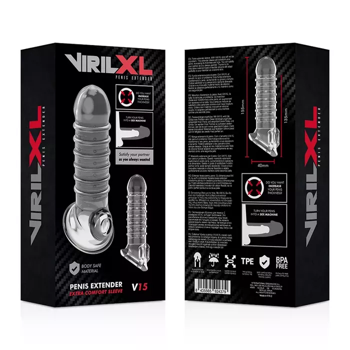 VIRILXL V15 penis extension sheath — 13.5 cm, Ø 4 cm Photo 3