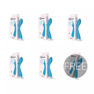 Vibrator G-SPOT model D-227283 — 20 cm length, 5 mm diameter, 100% silicone, blue