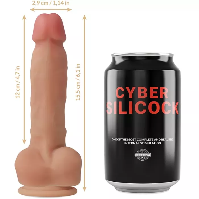 Страпон Cyber Silicock Ansel — 15,5 см, Ø 2,9 см Photo 6