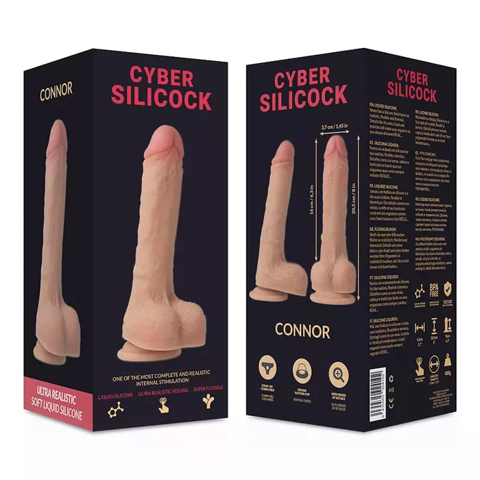 Dildo Cyber Silicock Connor — 20,5 cm, 3,7 cm Photo 6