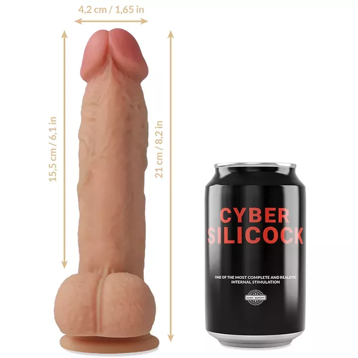 Dildo Cyber Silicock SAUL — 21 cm, 4.2 cm Photo 5