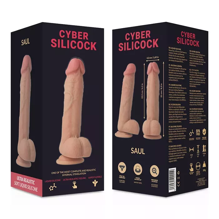 Dildo Cyber Silicock SAUL — 21 cm, 4.2 cm Photo 6