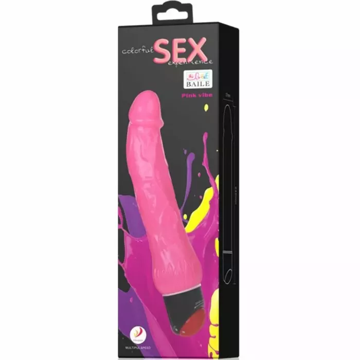 Vibrator BAILE COLORFUL SEX Realistic 24 cm Photo 4