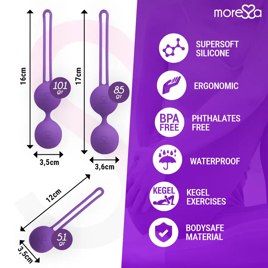 Вагинальные шарики MORESSA OSIAN Set Premium Lilac Photo 8