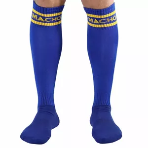 MACHO MALE LONG SOCKS ONE SIZE - BLUE