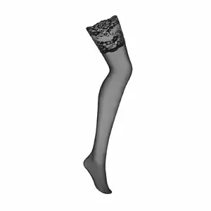 Obsessive 810-STO-1 L/XL pantyhose/stockings Black, Transparent