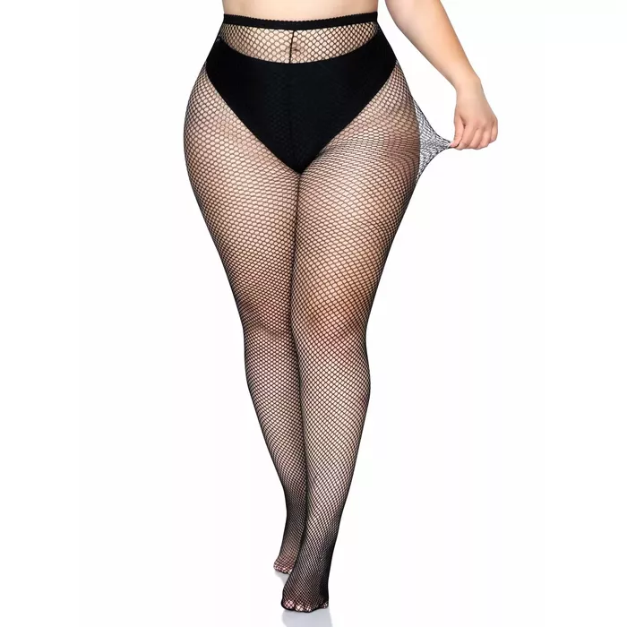Leg Avenue 9001Q_00107 Fishnet Plus Size Pantyhose Photo 4