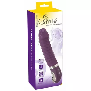 Vibrator sweet smile Warming Soft Vibra — silicone, warming function, waterproof, ergonomic, pink, 23.5 cm