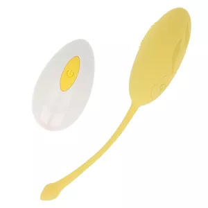 OH MAMA TEXTURED VIBRATING EGG 10 MODES - YELLOW