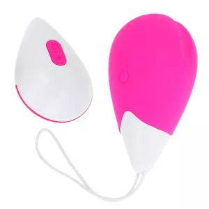 OH MAMA TEXTURED VIBRATING EGG 10 MODES - PINK AND WHITE