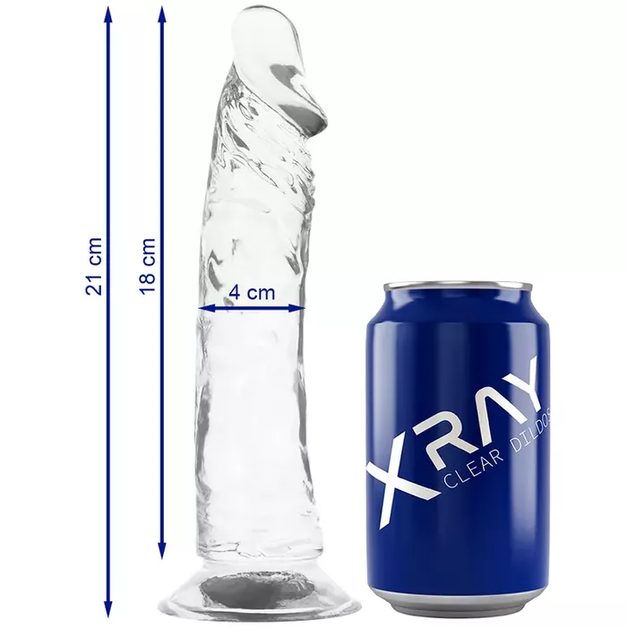Strap-on x ray Clear Cock 21 cm Photo 3