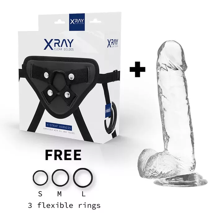 Страпон x ray XRAY HARNESS + прозрачный фаллос 20 см Photo 2