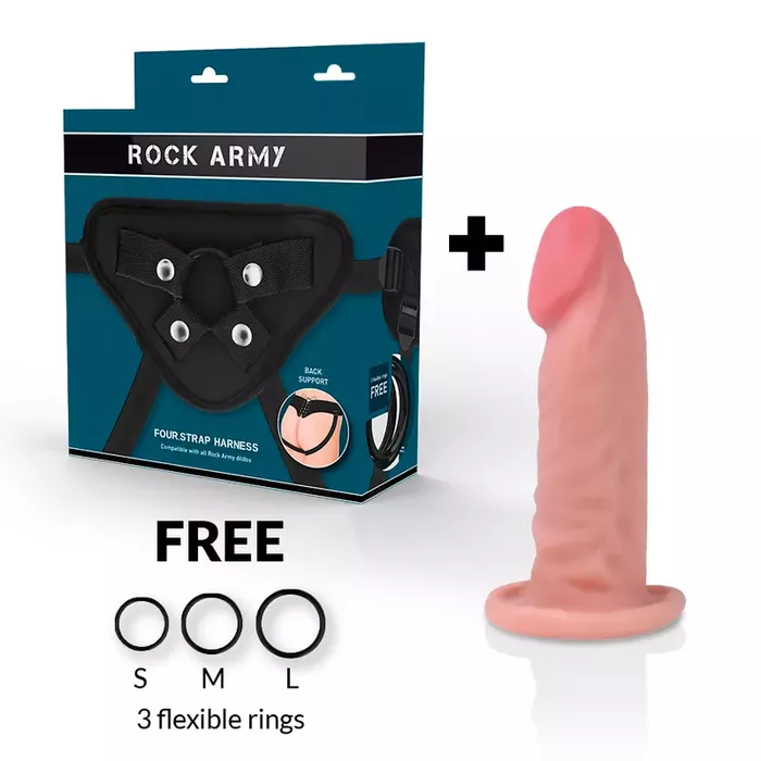 Страпон ROCK-ARMY с двухплотным TPE фаллосом Photo 2