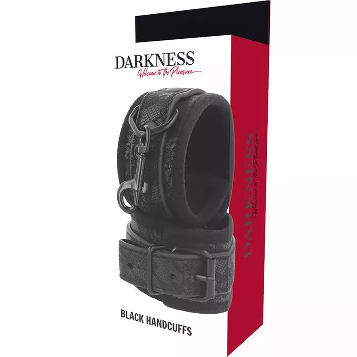 DARKNESS Luxe universālie roku dzelži - melna vegāniskā āda Photo 3
