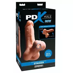 Мастурбатор PIPEDREAM PDX Male Reach Around Stroker — силиконовый рукав, чёрный, 24.1×9.7×14.5 см, вставочная длина 15.7–16.5 см, 700 г