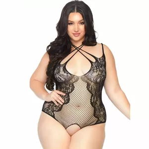 LEG AVENUE CROTHLESS TEDDY 1X-2X