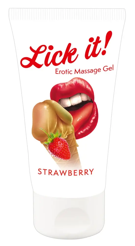 Aromatizēts masāžas gēls lick-it Lick it! Strawberry 50 ml Photo 3