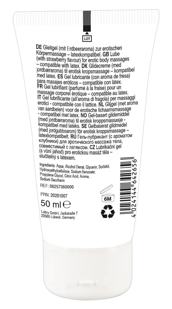 Aromatizēts masāžas gēls lick-it Lick it! Strawberry 50 ml Photo 4