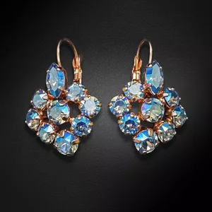 Auskari "Greznība (Light Sapphire Shimmer)" ar Swarovski™ kristāliem