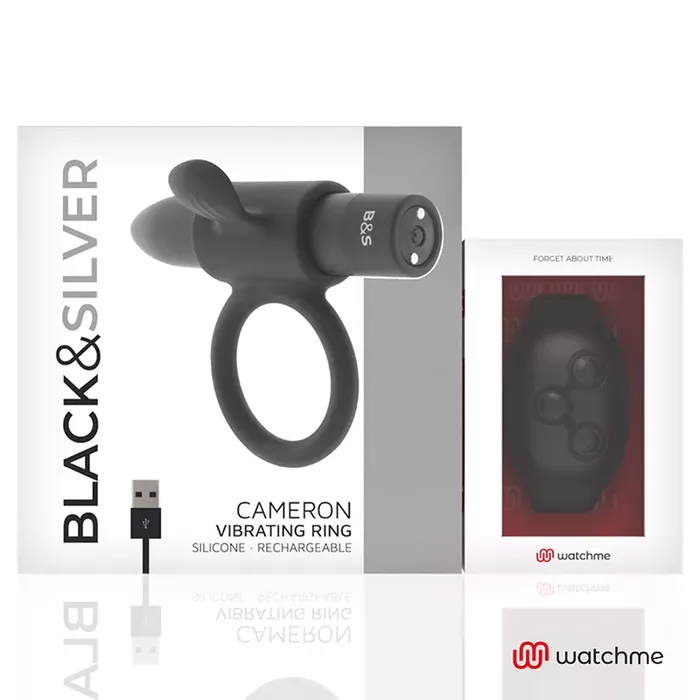 Cockring black&silver CAMERON remote control Photo 2