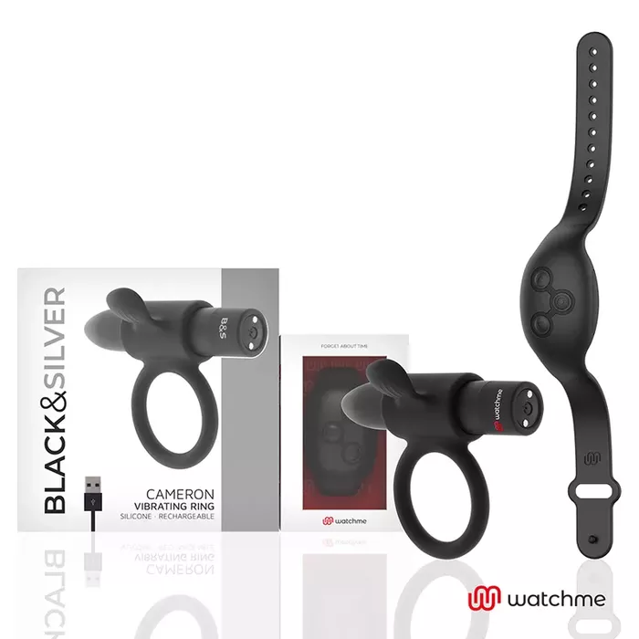 Cockring black&silver CAMERON remote control Photo 3