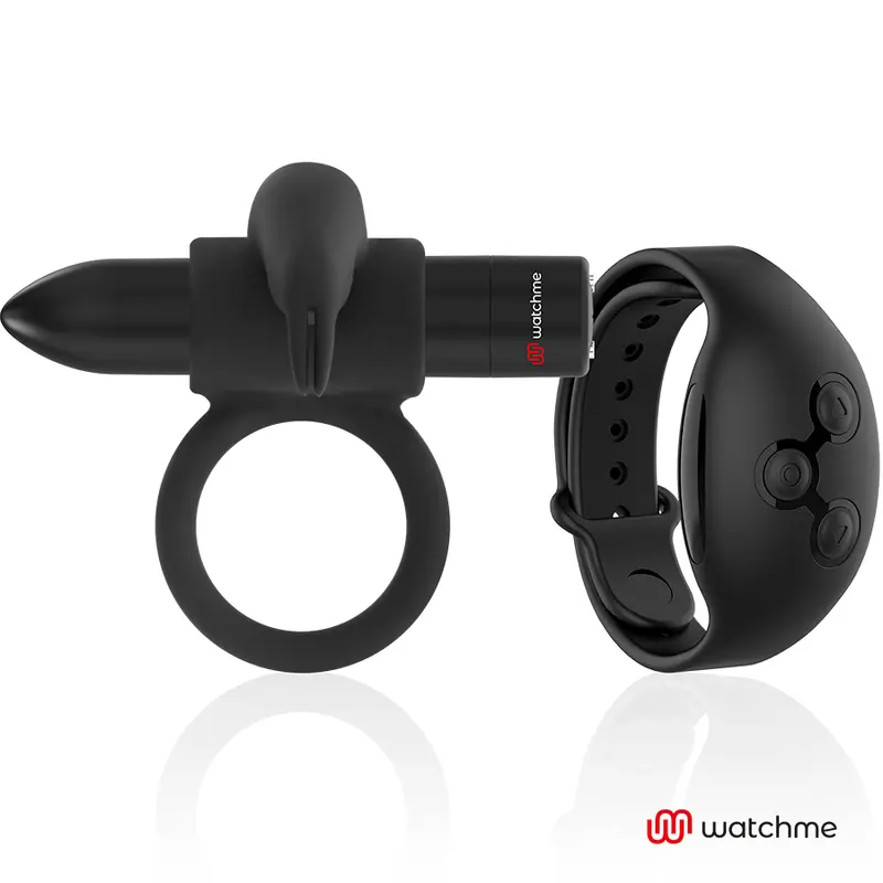 Cockring massager Black&Silver Burton Watchme Photo 7