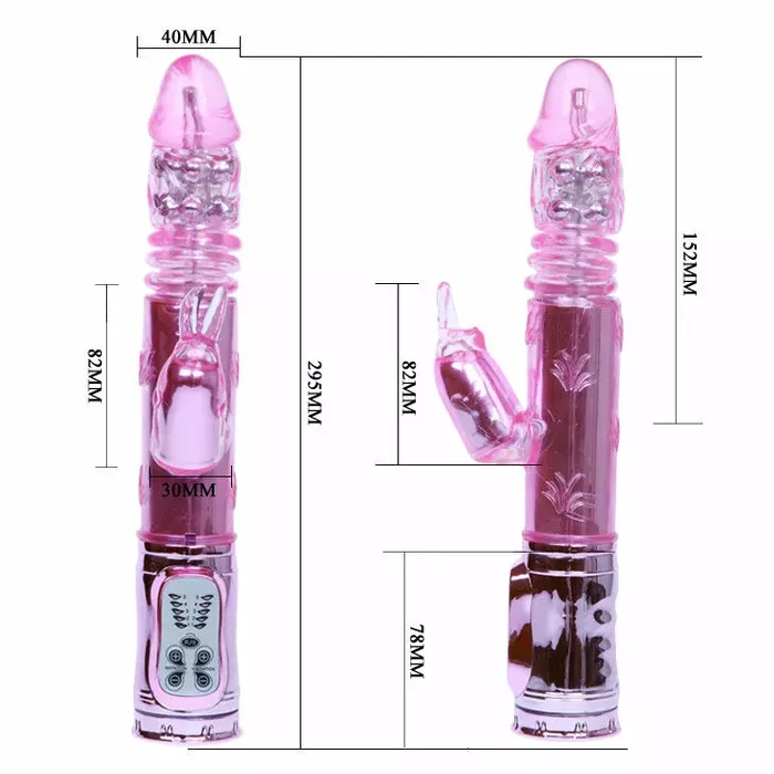 Vibrator BAILE Throbbing Bunny — rotator, 29 cm Photo 7