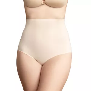 High-waist panties BYE-BRA D-228322 size S, nude, 85% polyamide/15% elastane