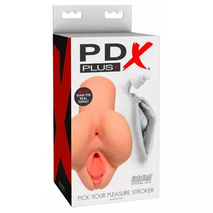 Мастурбатор PIPEDREAM PDX Plus Pick Your Pleasure St — силиконовый, чёрный, эргономичный, длина 16.5 см, вставка 12.7 см