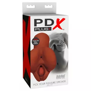Мастурбатор PIPEDREAM PDX Plus Pimp Your Pleasure St — мягкий силикон, текстурированная внутренняя поверхность, эргономичный чёрный дизайн, длина 16.5 см